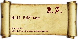 Mill Péter névjegykártya